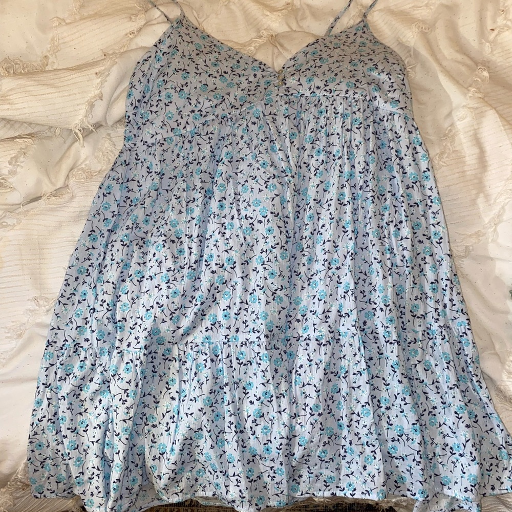 Blue floral dress
